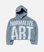 Billionaire Studios Normalize Art Hoodie Blue