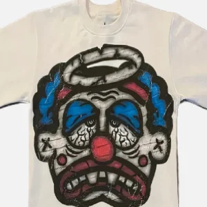 Billionaire Studios Sad Jocker Face Blue Logo Tee Cream